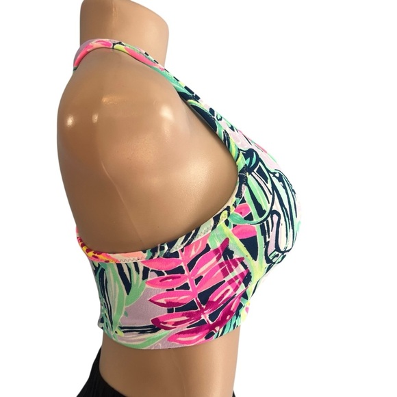 3/$30 🍂 Lilly Pulitzer Sports Bra Luxletic Multicolor Back Scoop Neck - Picture 4 of 7